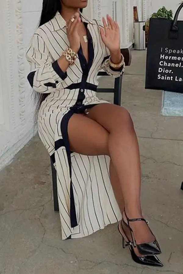 Geometric Print Modern Maxi Dress