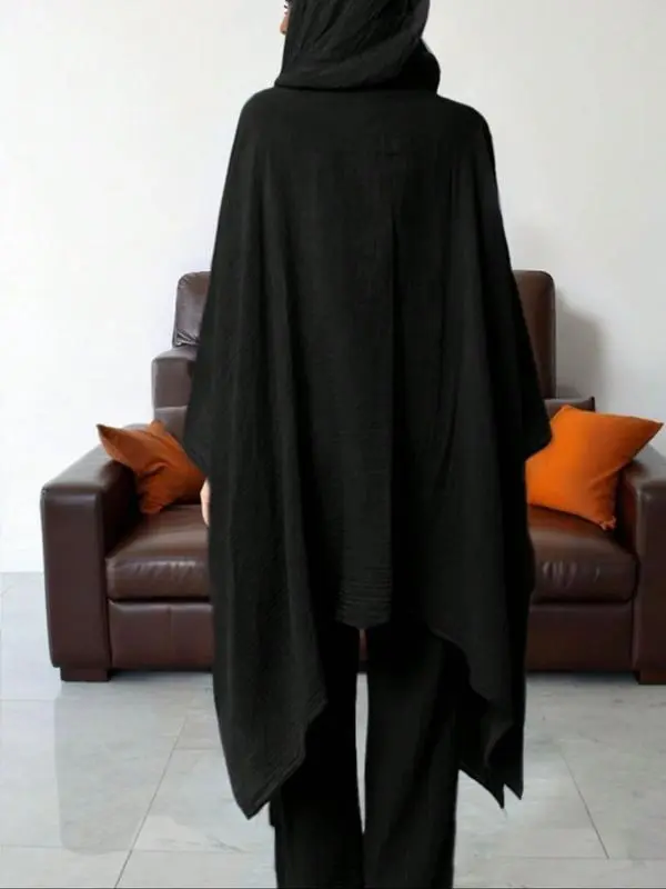 Women's Casual 2-Piece Set: Wide-Leg Pants + Loose Cardigan