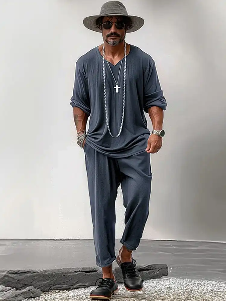 Soft Stretchy Simple 2-Piece Outfits