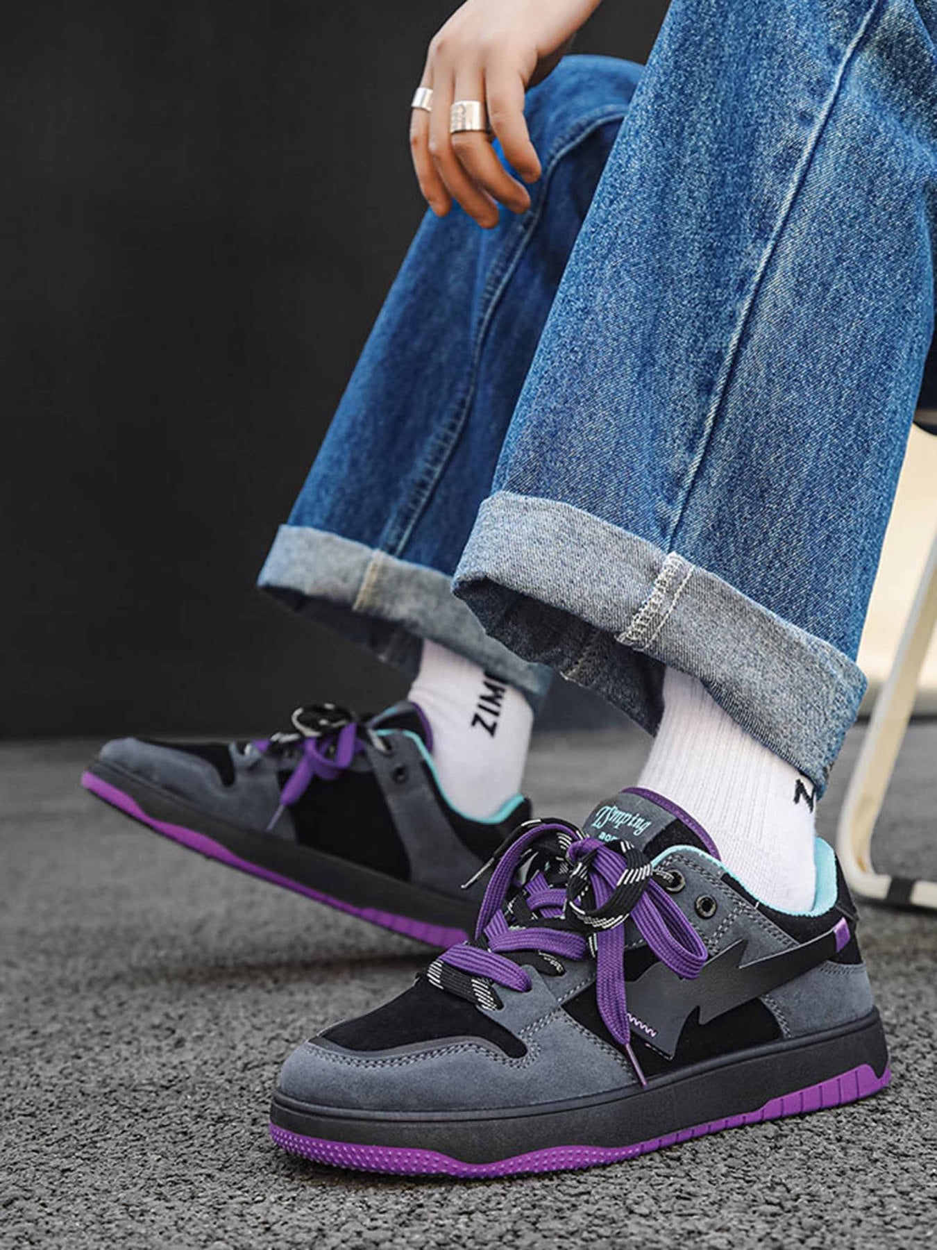 Retro Color-Blocked Casual Shoes - 1974