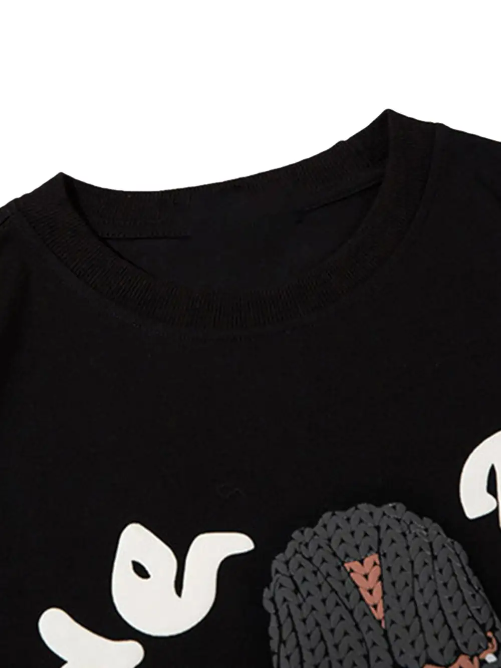 Hip Hop Cartoon Character Print T-shirt