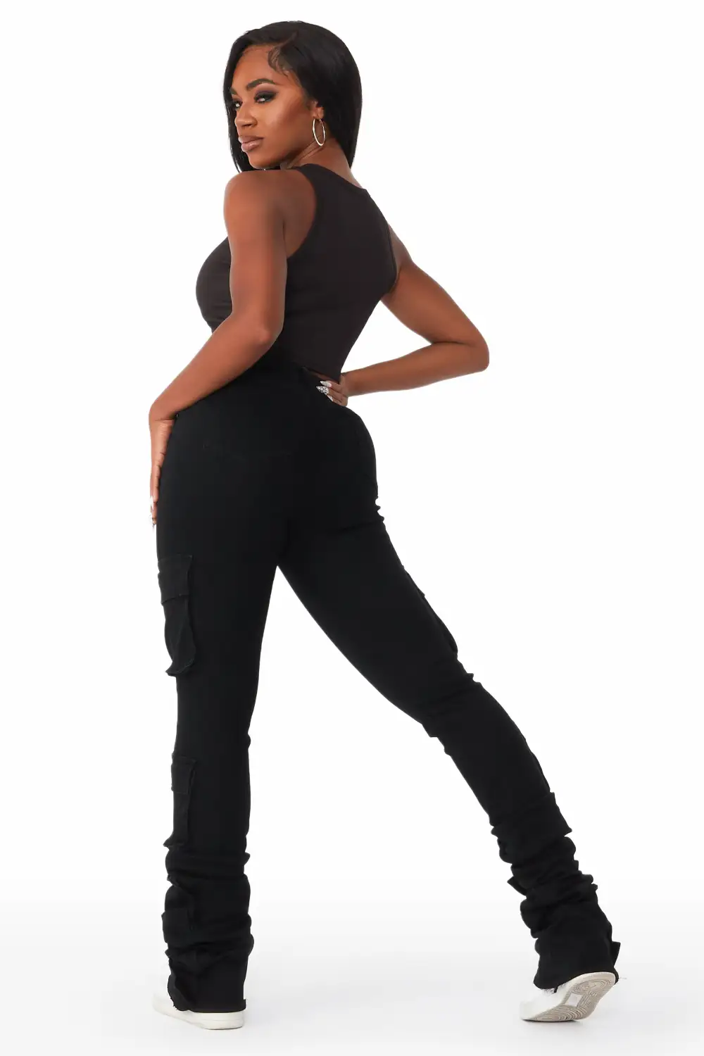 Phoebe Black Super Stacked Jean