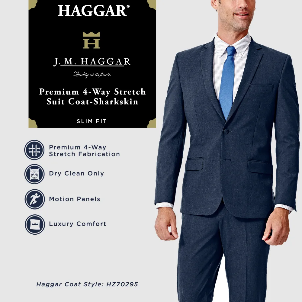 Haggar J.M. Haggar™ 4 Way Stretch Slim Fit Flat Front Suit Jacket