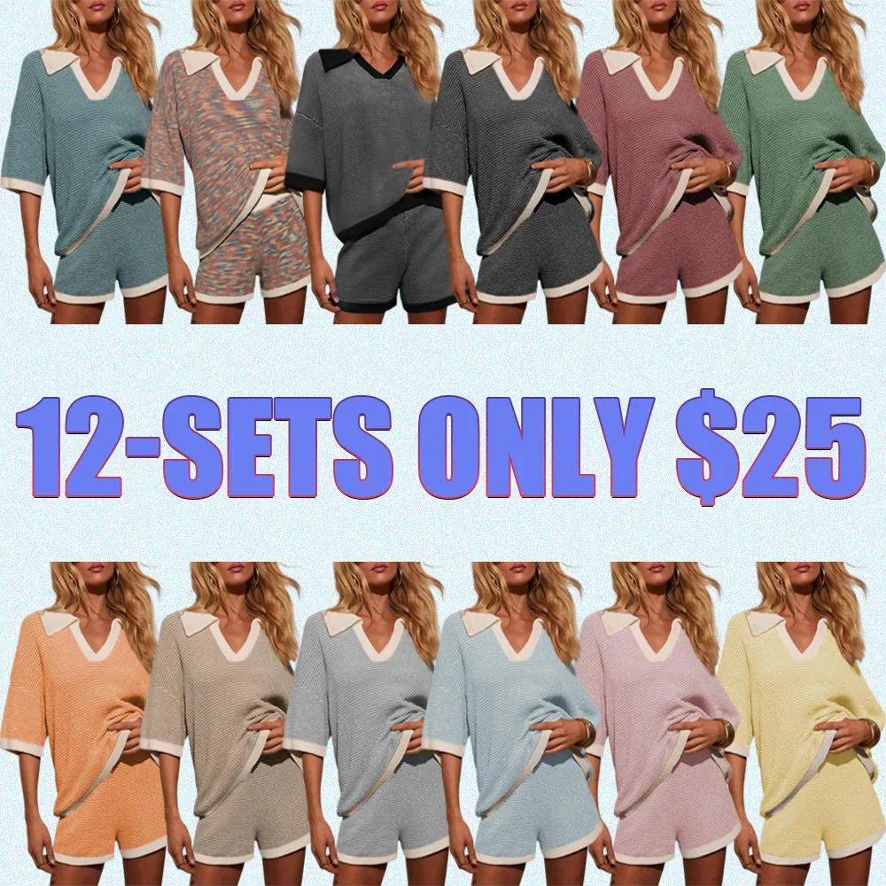 Striped Knit Top & Skirt Set – Casual Summer Two-Piece Outfit for Women