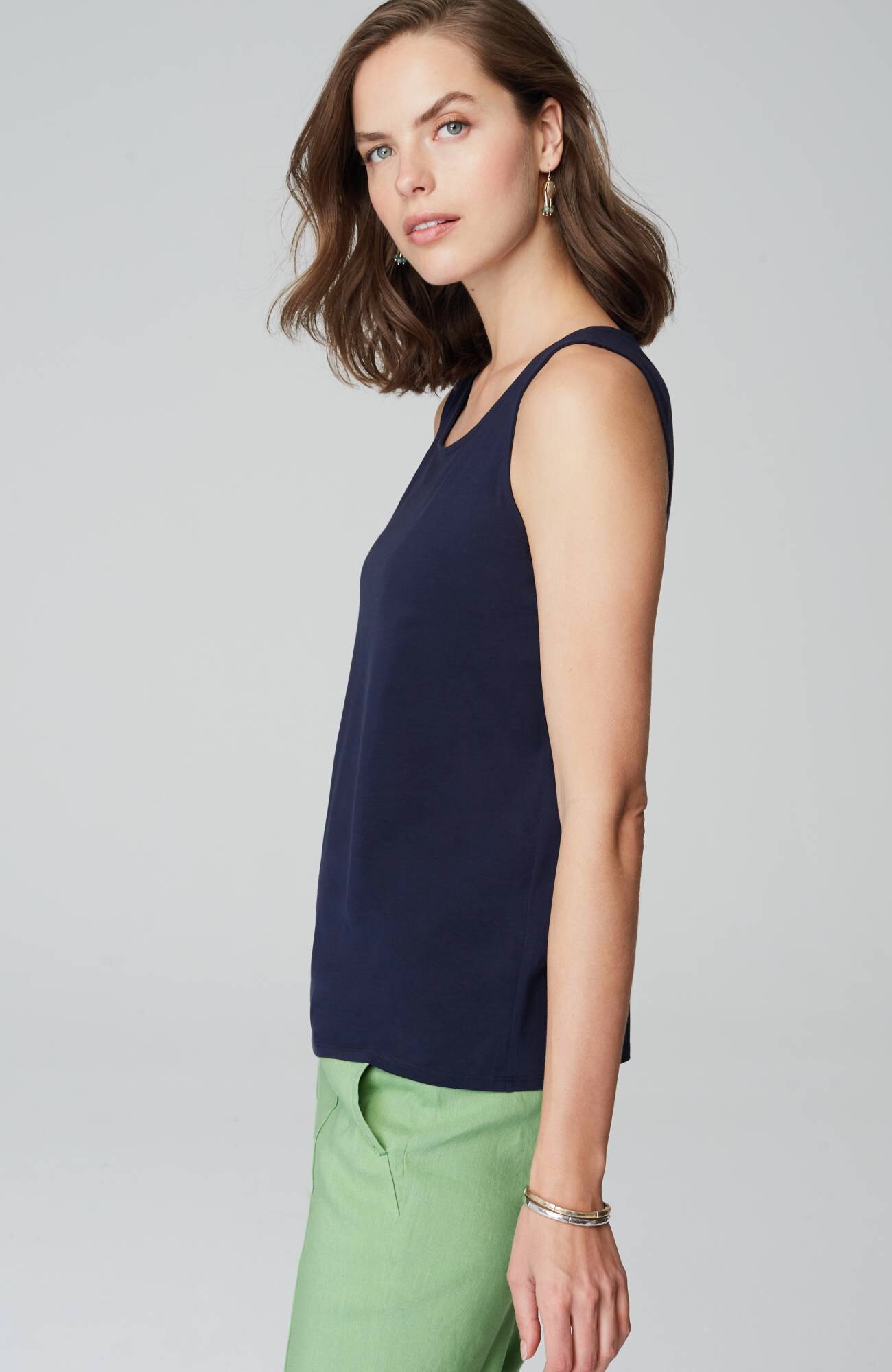 pima-stretch knit tank
