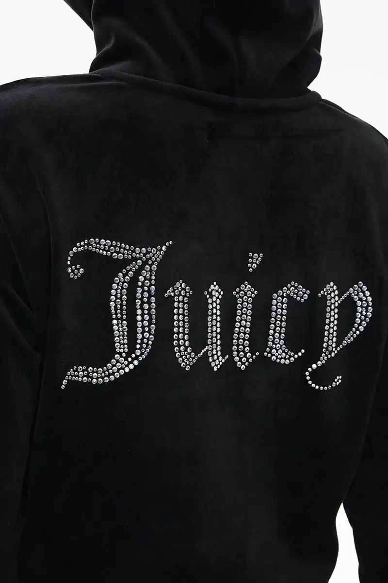 Big Bling High Low Cropped Hoodie