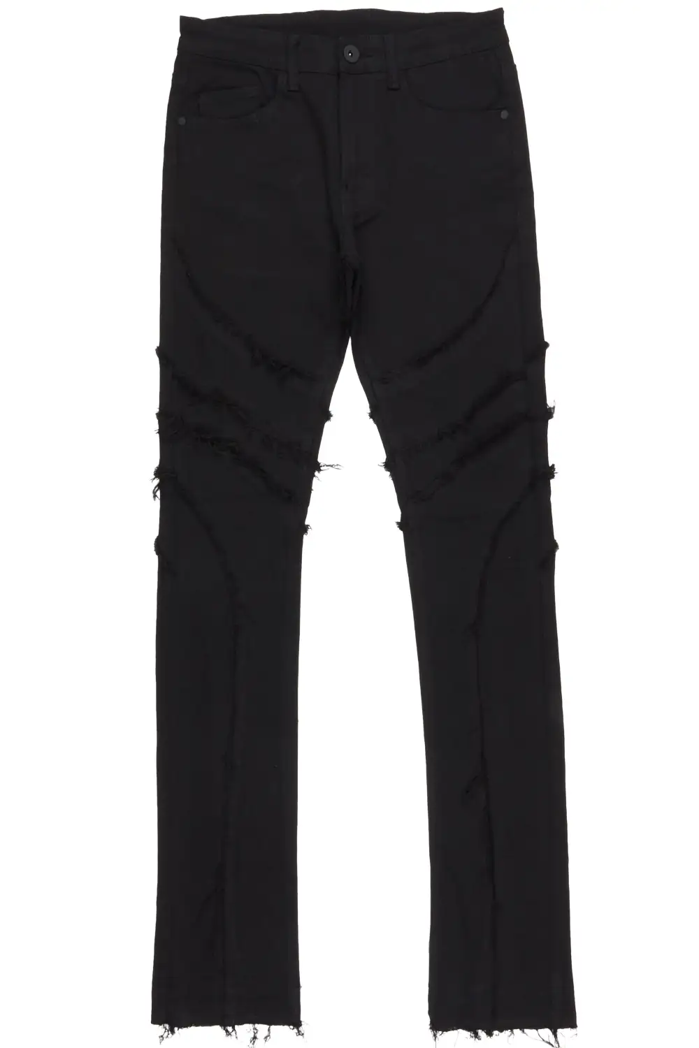 Sagan Black Stacked Flare Jean