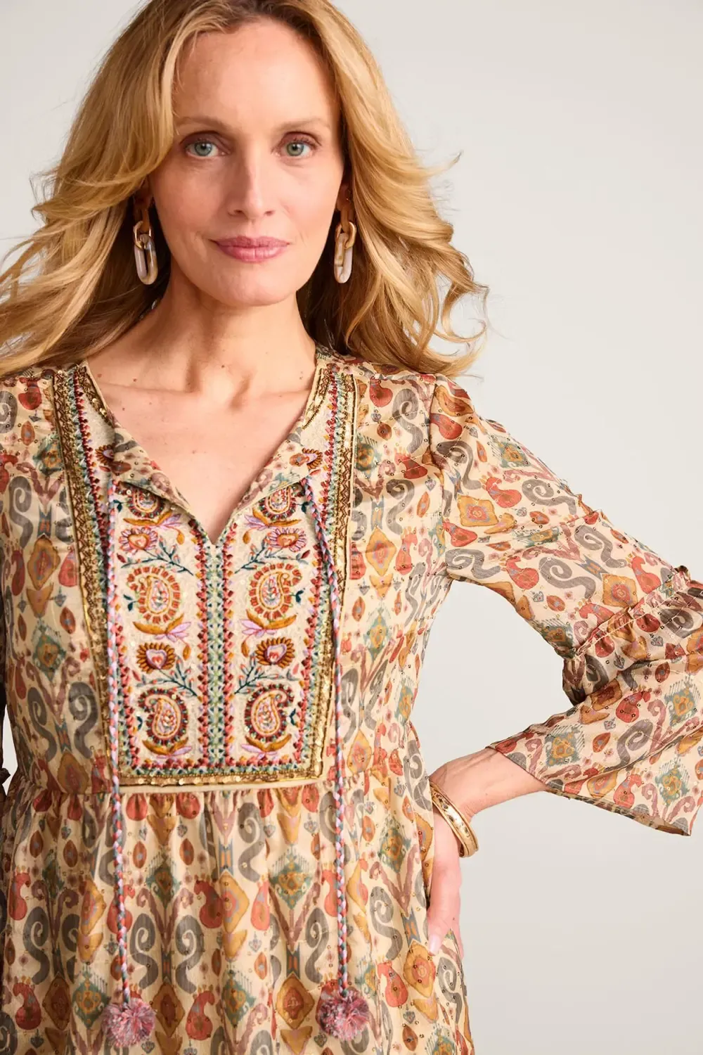 Sol Reflection Bracelet Sleeve Tunic & Tank