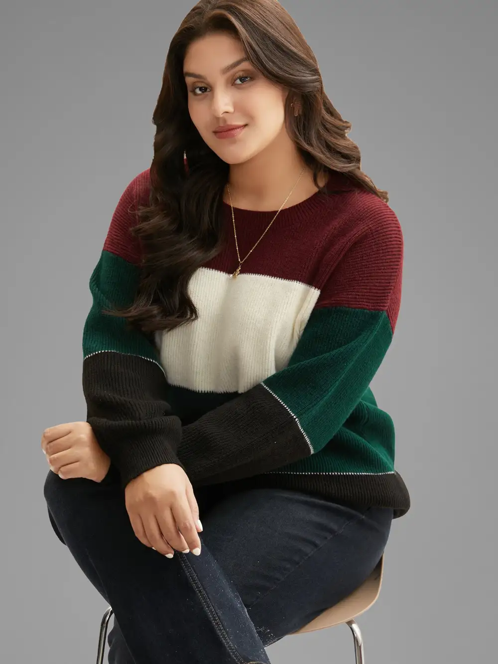 Supersoft Essentials Holiday Color Block Pullover
