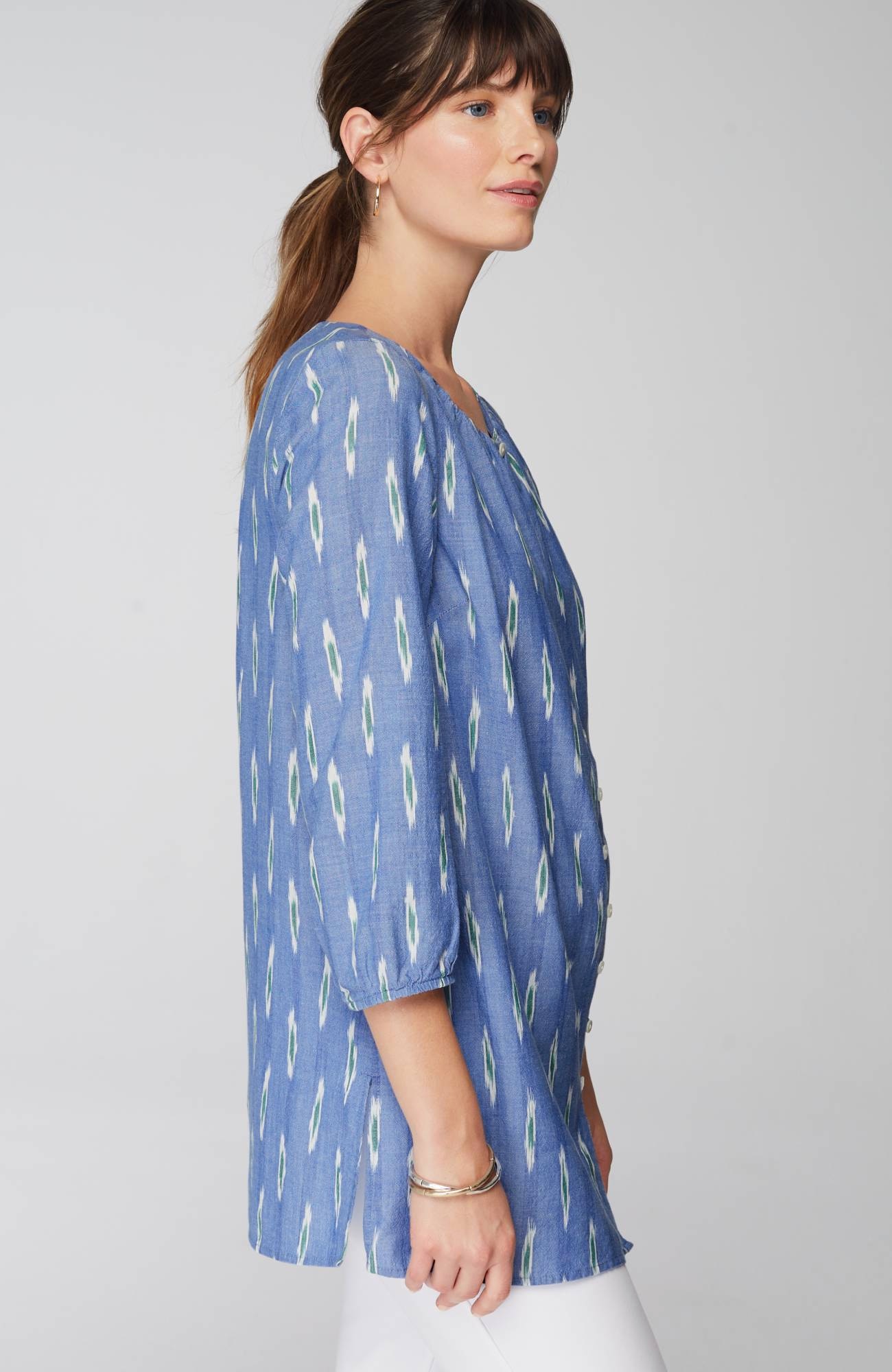 Pure Jill Button-Front Tunic