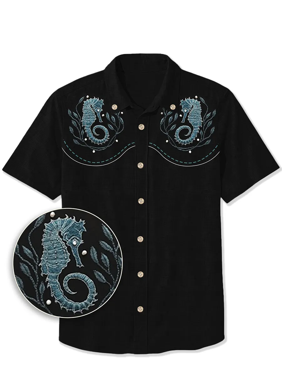 Blue Seahorse  Shirt