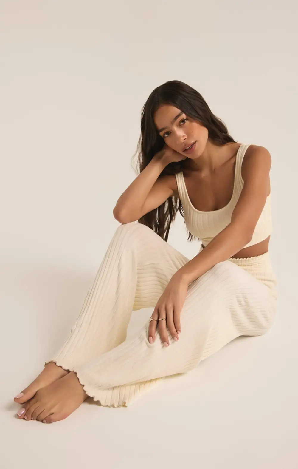 Dawn Smocked Rib Pant