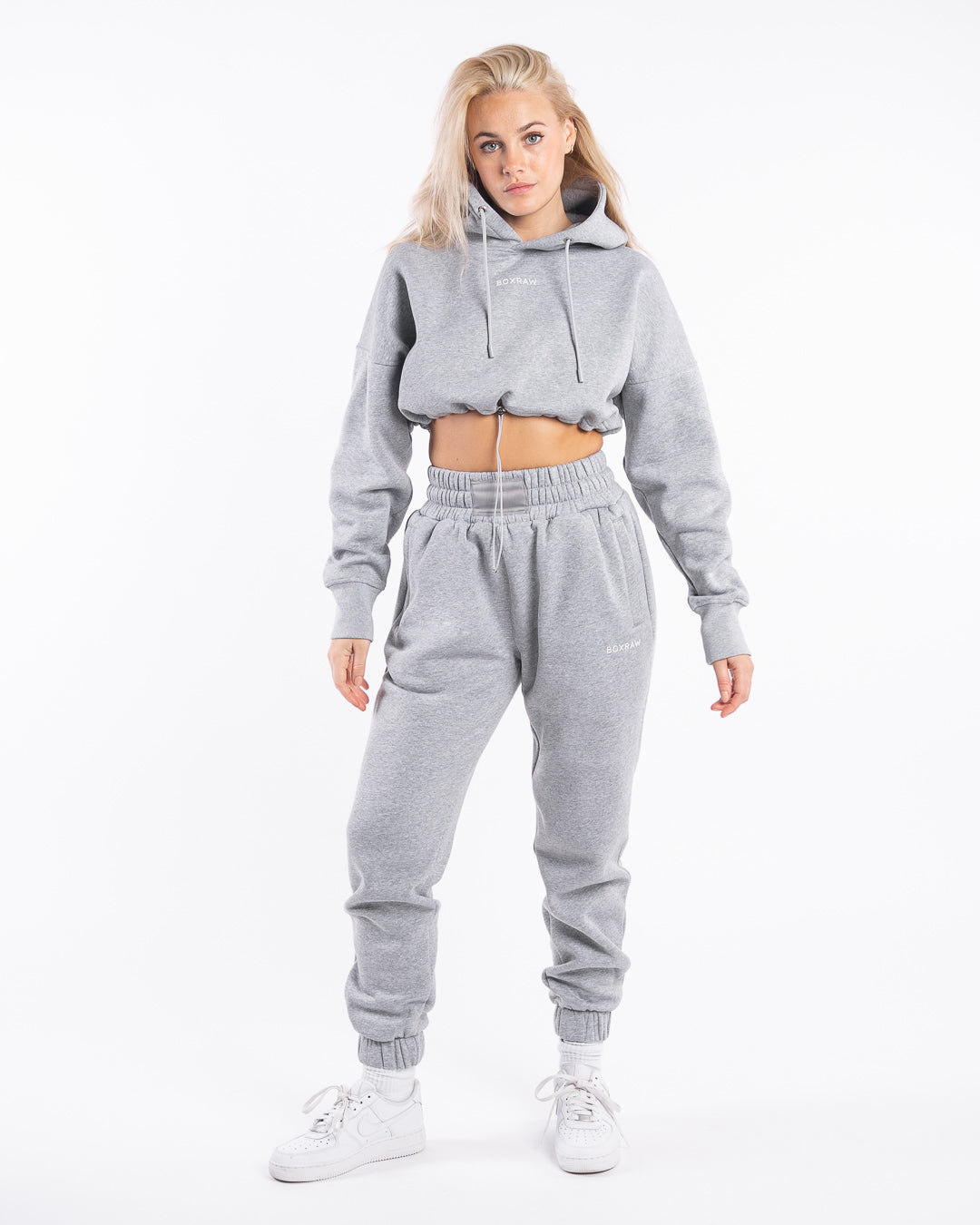 Johnson Cropped Hoodie - Grey
