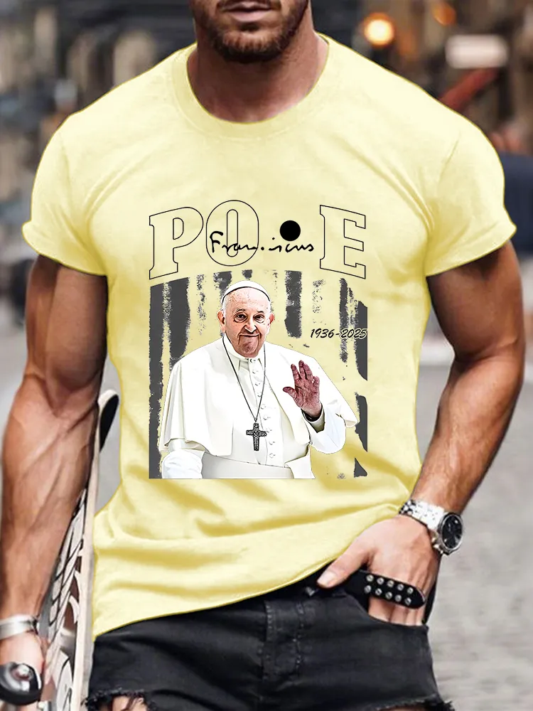 Men's Rip 1936-2025 Print Short Sleeve Round Neck Cotton T-Shirt