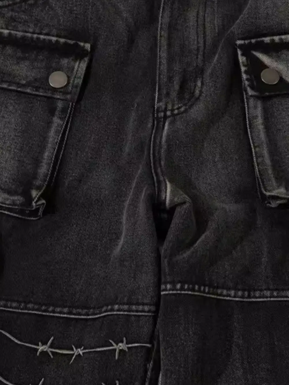 High Street Embroidery Hip-Hop Jeans - 2122