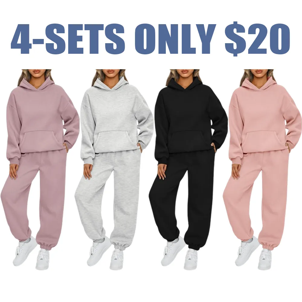 Womens 2 - Piece Lounge Hoodie & Sweatpants Set