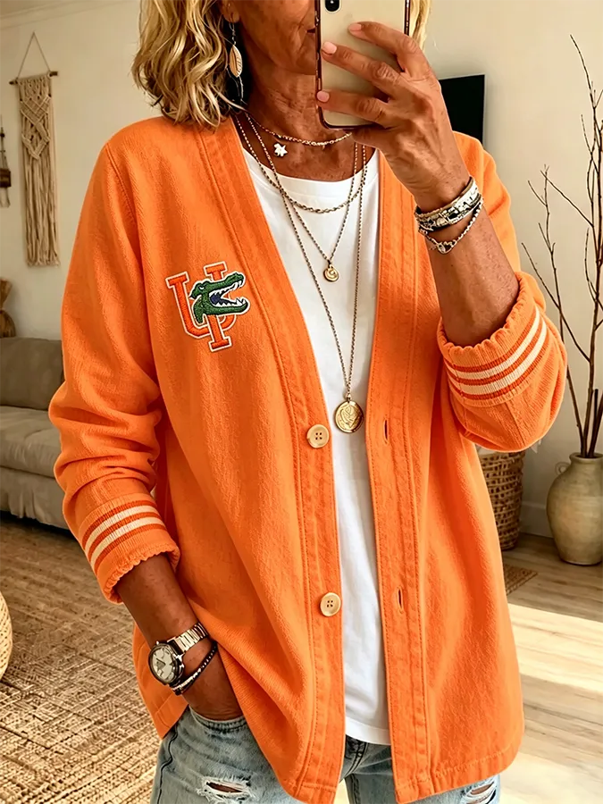 Women'S University Football Fan Cardigan