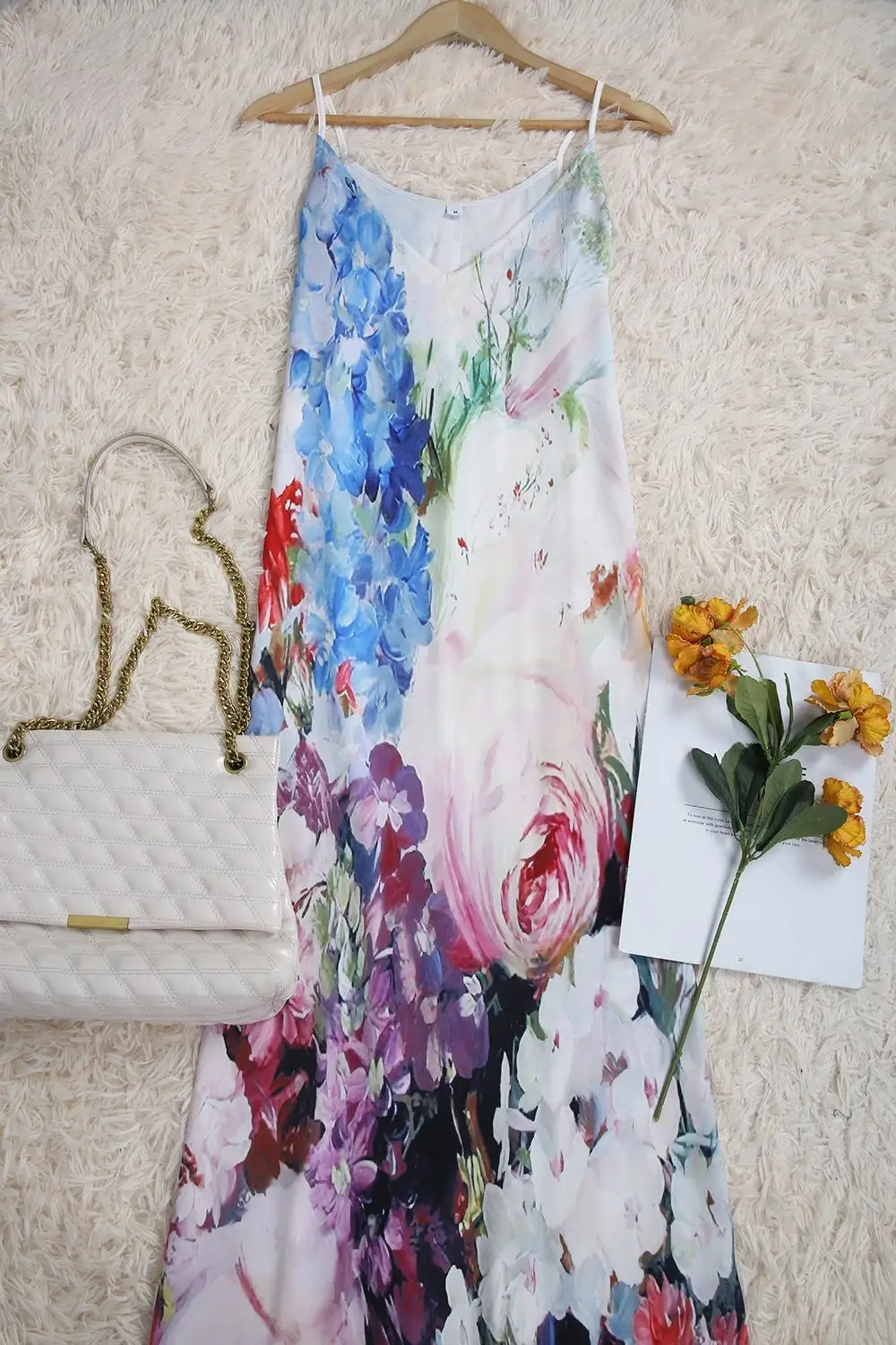 Watercolor Floral Bouquet Maxi Dress