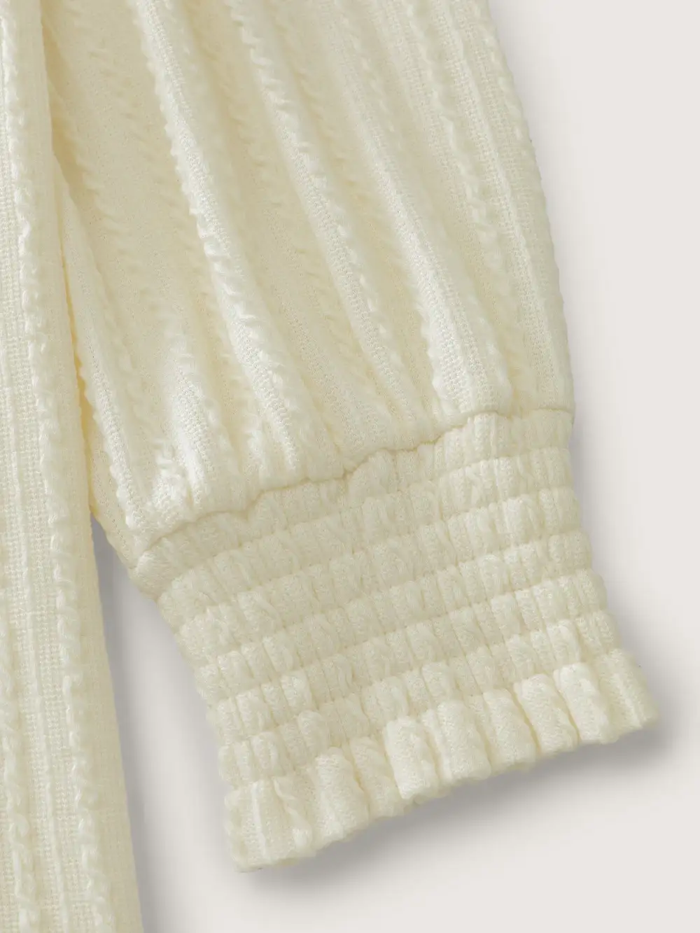 Ribbed Shirred Fitted T-Shirt