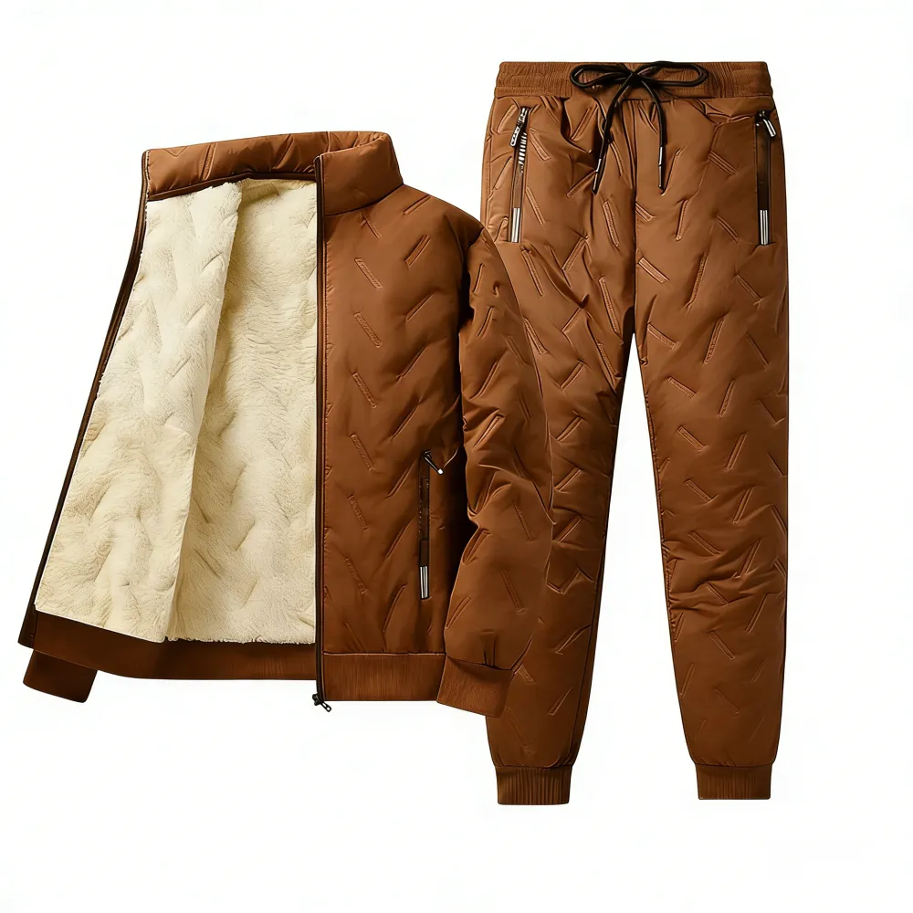 Fleece-Lined Winter Jacket-Pants Set