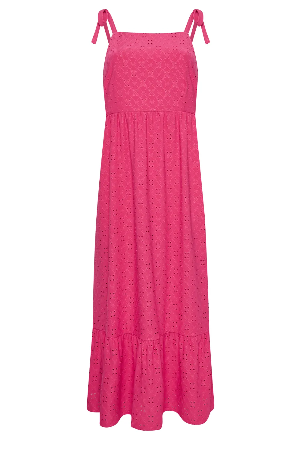 YOURS Curve Bright Orange Broderie Anglaise Maxi Dress