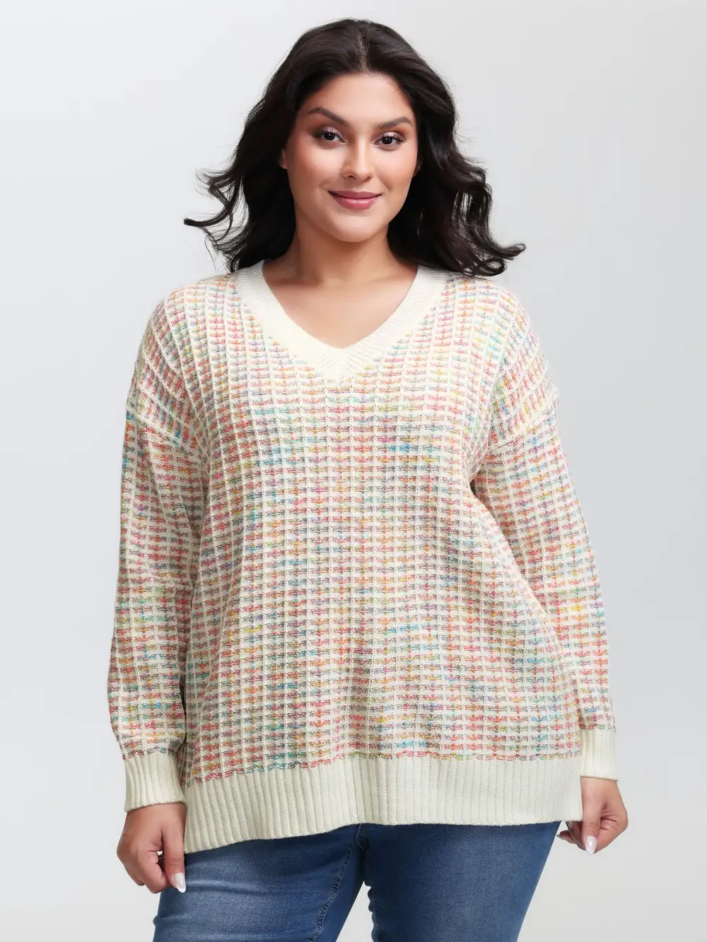 Tissue Textured Color Gradient Pullover