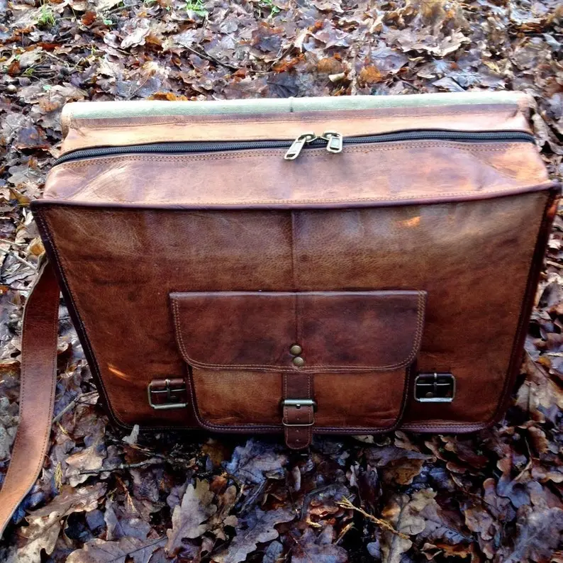 Leather Bag, Leather Satchel, Leather Messenger, Leather Briefcase, Laptop Bag Portfolio, Birthday Gift Idea, Messenger Bag