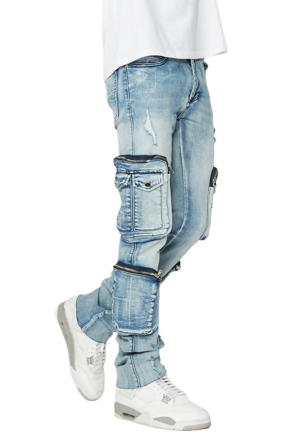 Sutton Blue Stacked Flare Jean