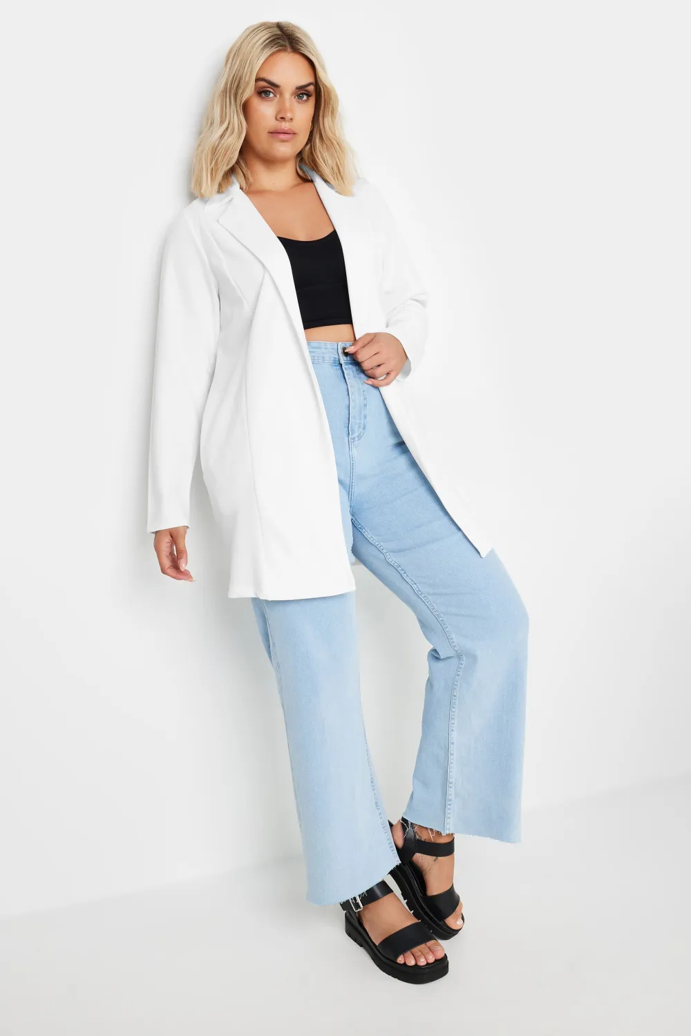 YOURS Curve Hot Pink Longline Blazer