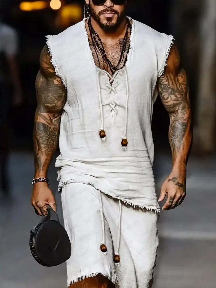 Leisure Raw Edge Design Cotton Set