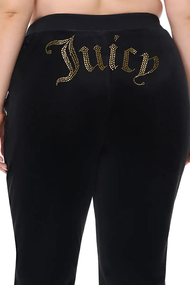 Technicolor Big Bling Velour Track Pants