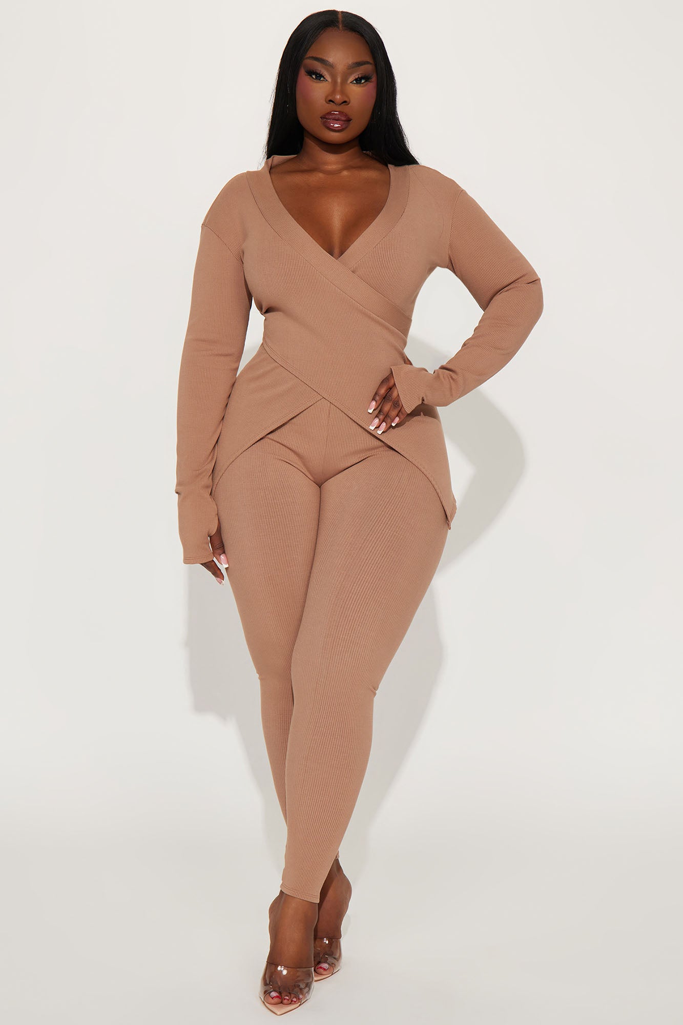 Camryn Snatched Pant Set - Nude