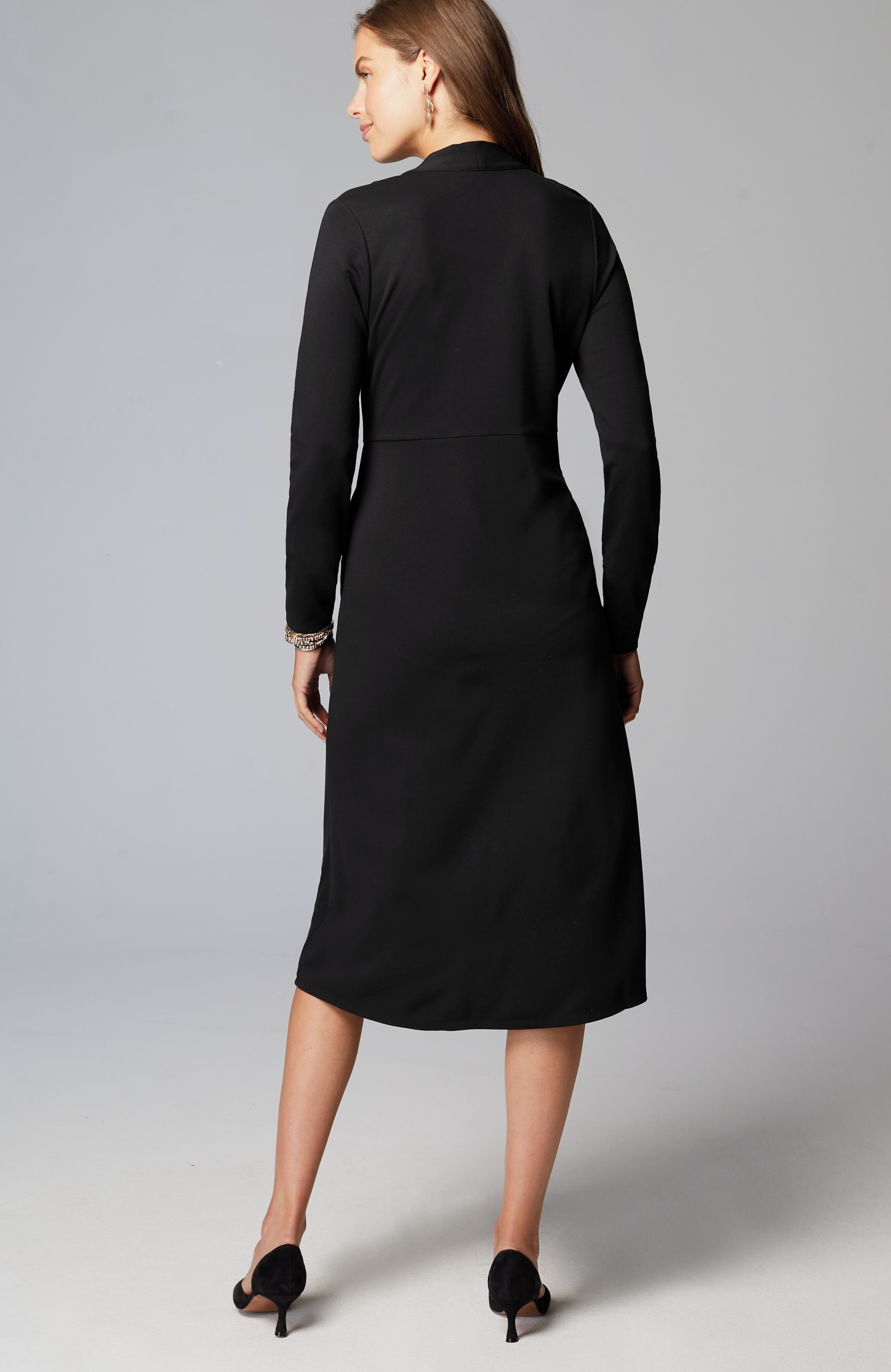 Wearever Double-Face Jersey Fit-And-Flare Dress