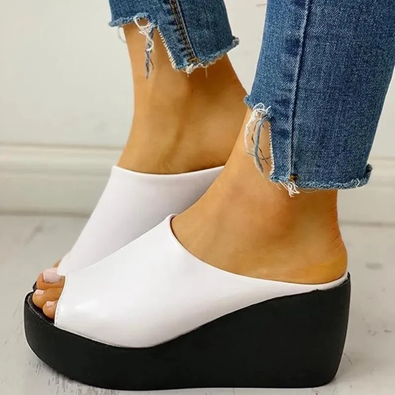 Wedge heel fashion casual wild female sandals and slippers