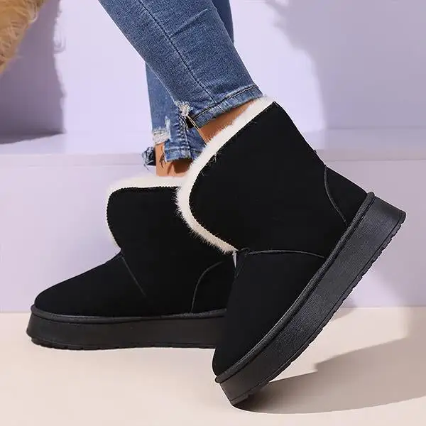 Women's Casual Plush Cuffed Thick-Soled Snow Boots 39973881S