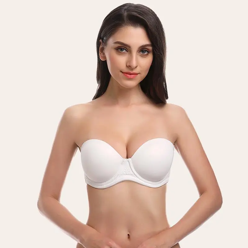 Full Figure Strapless Bra Multi-way Contour Bra T-Shirt Bra Molded Cup Plus Size
