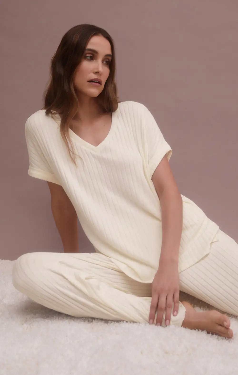 Dawn Smocked Rib Pant