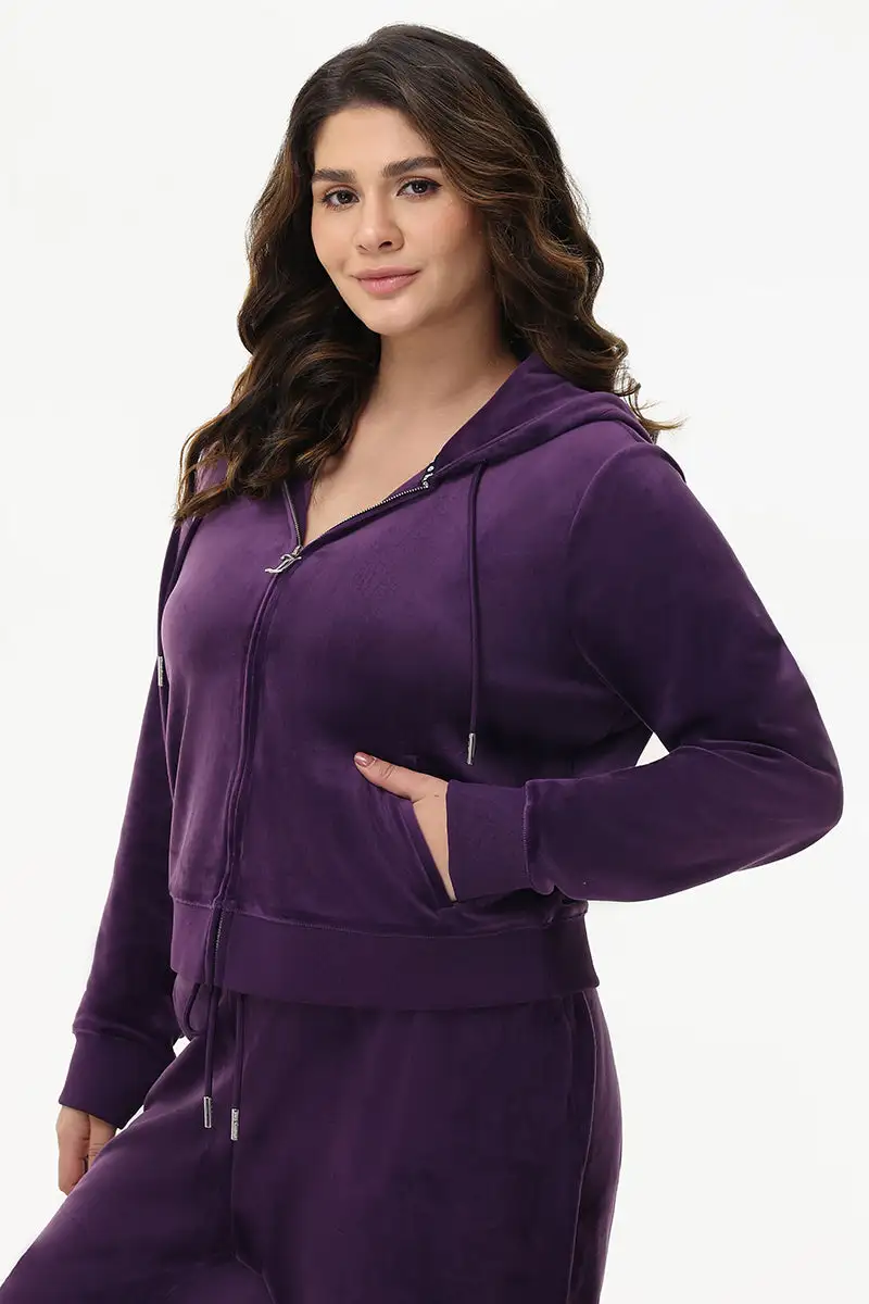 Plus-Size OG Big Bling Velour Hoodie