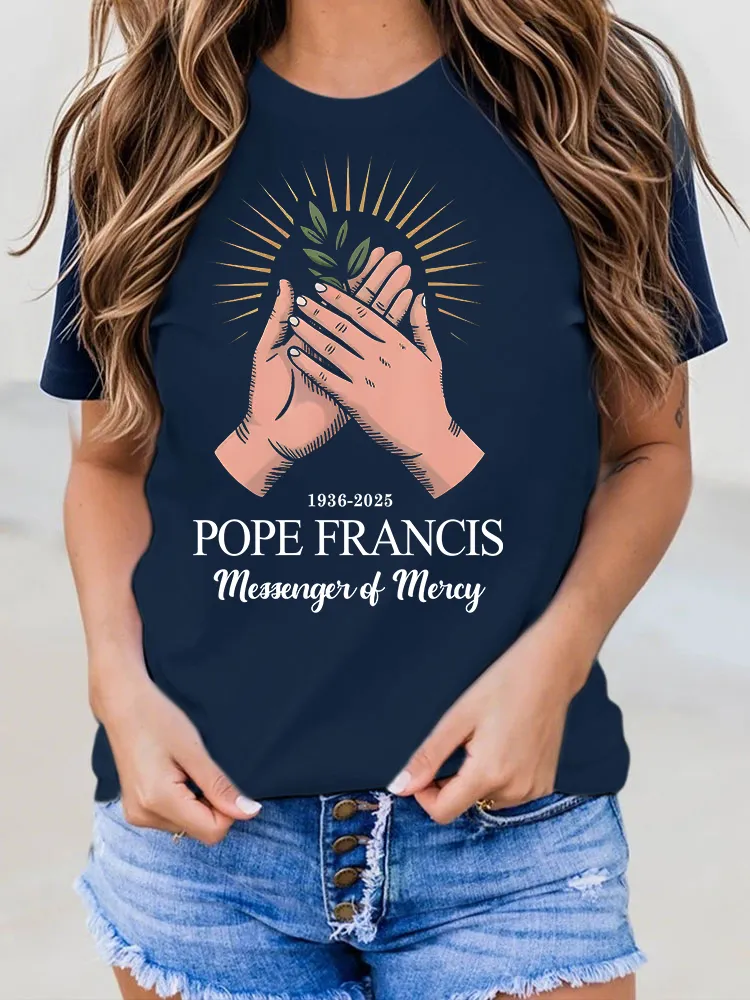 Women's Pope Francis Print Casual T-Shirt