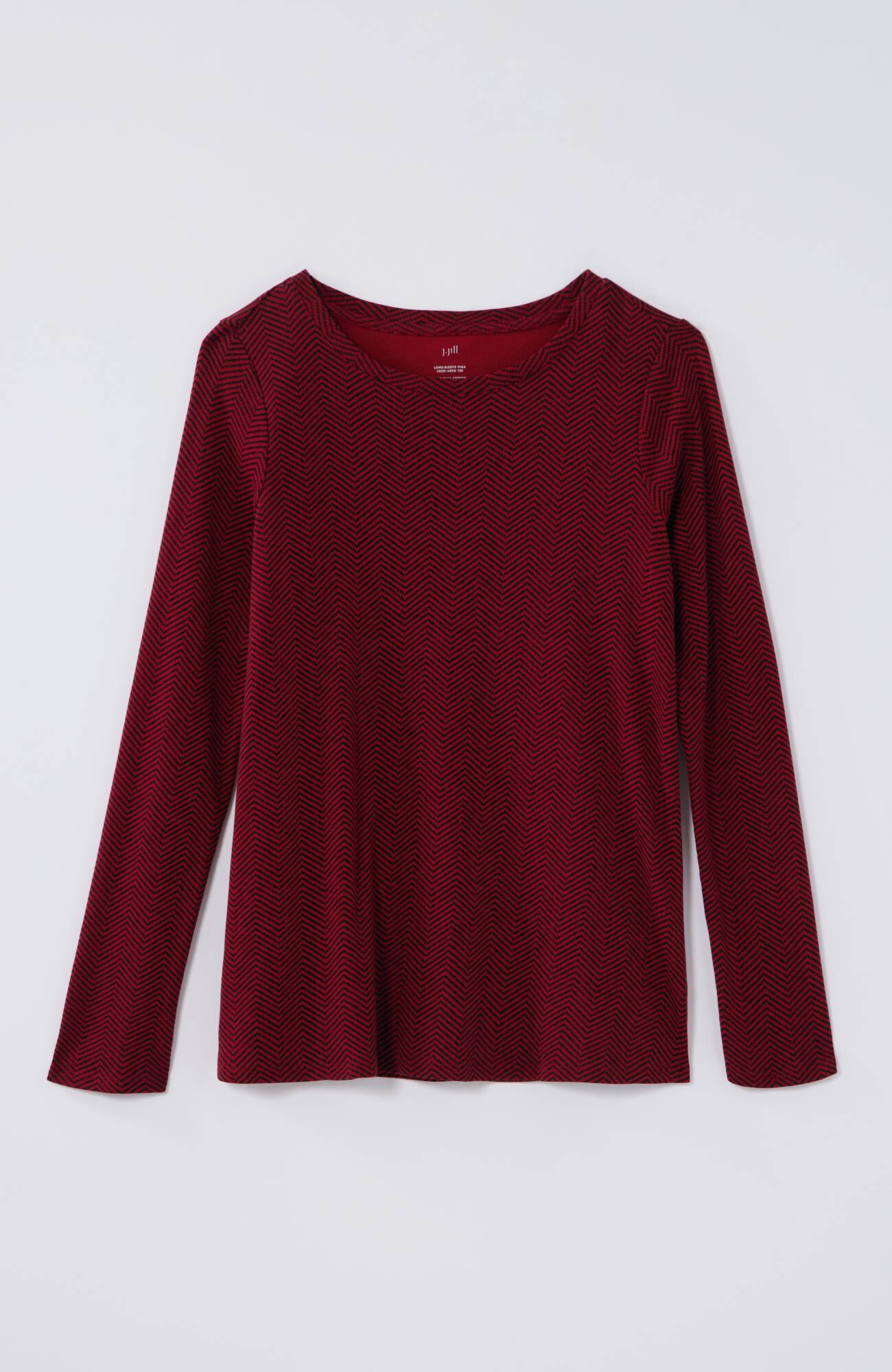 long-sleeve pima crew-neck tee