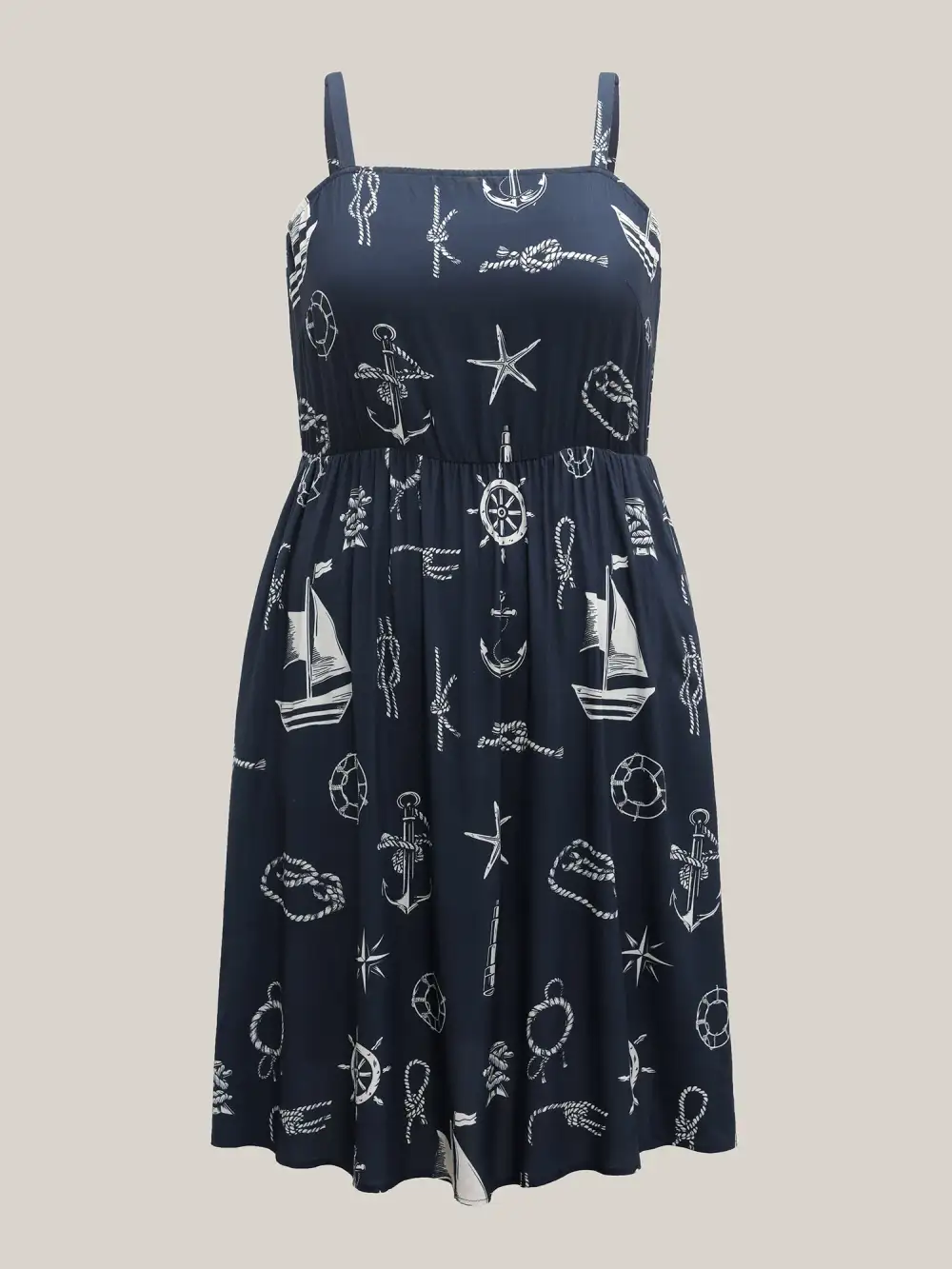Sea Elements Adjustable Strap Midi Dress