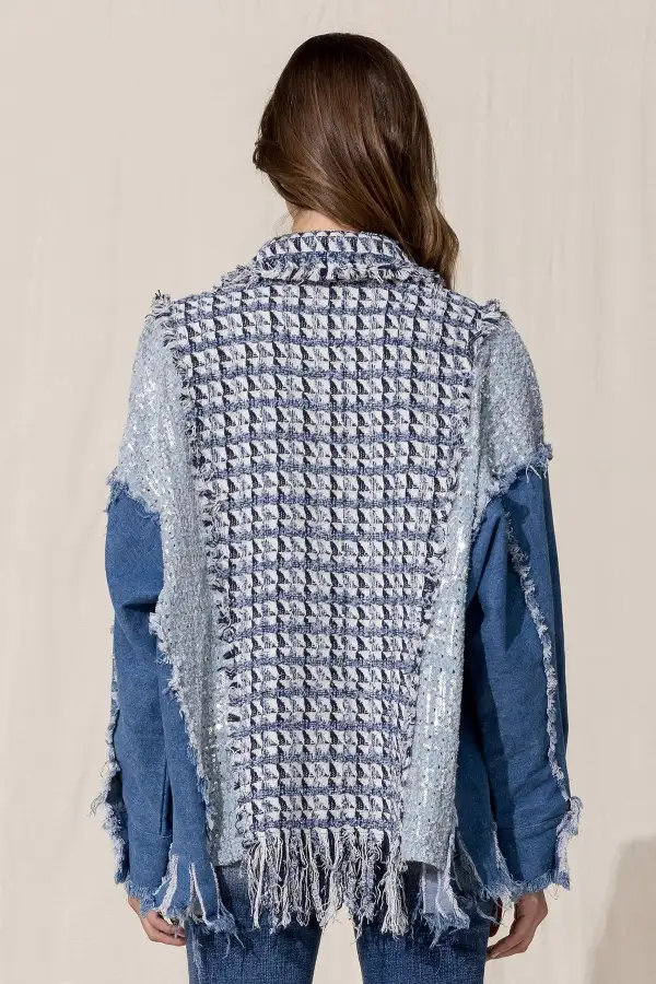 Tweed Button Down Jacket