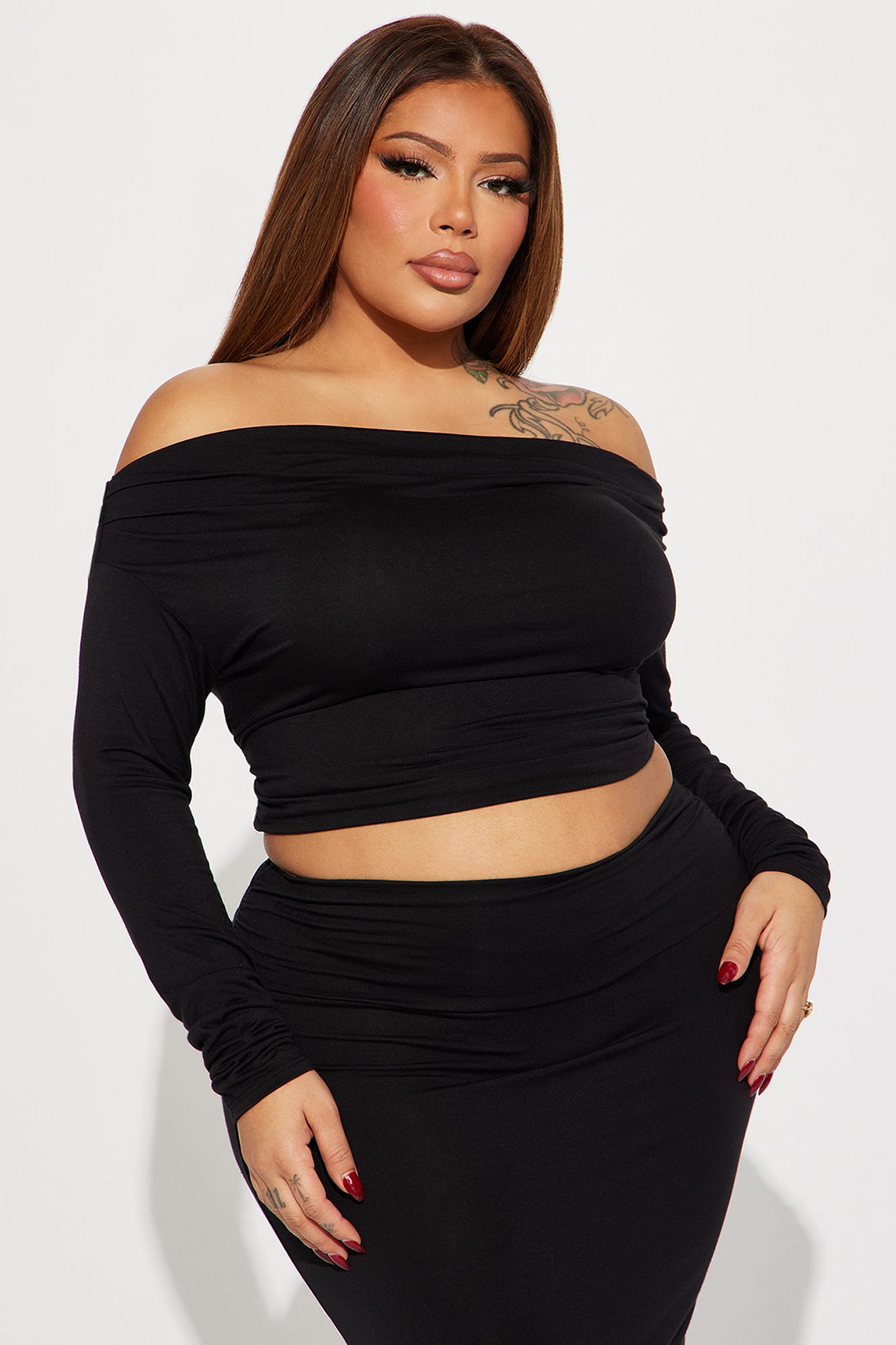 Crazy For Love Skirt Set - Black