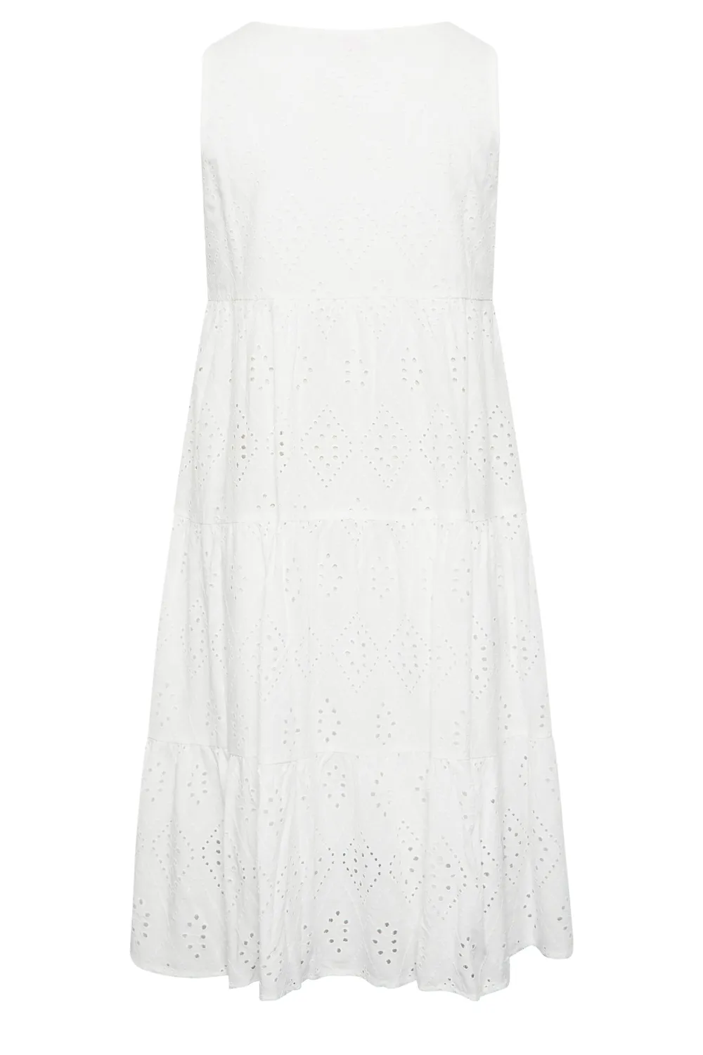 BUMP IT UP MATERNITY Curve Sage Green Broderie Anglaise Tiered Midi Dress