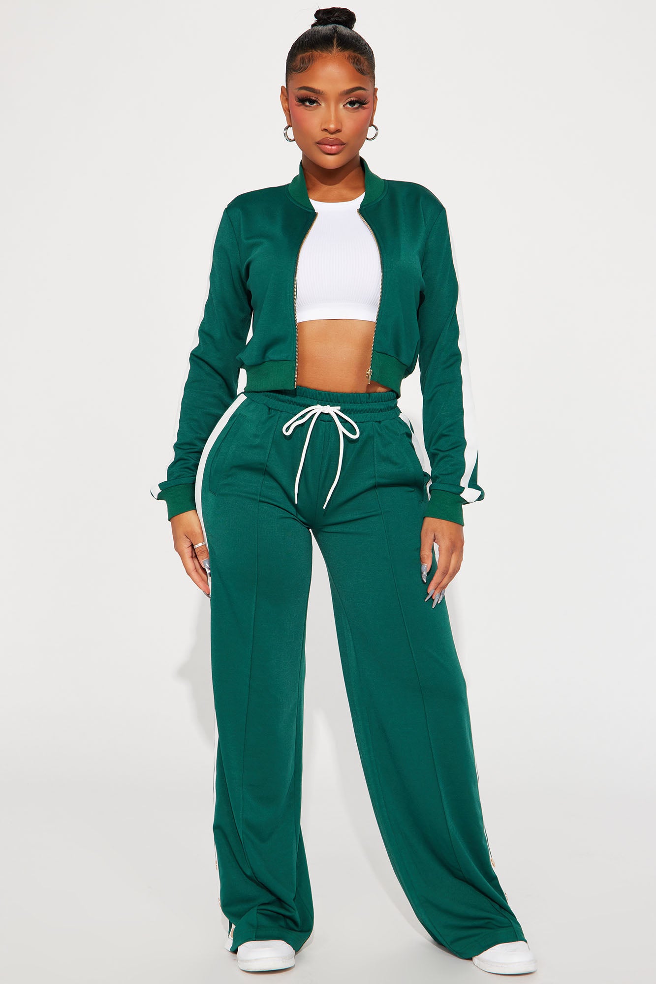 Hanging Out Later Pant Set - Hunter