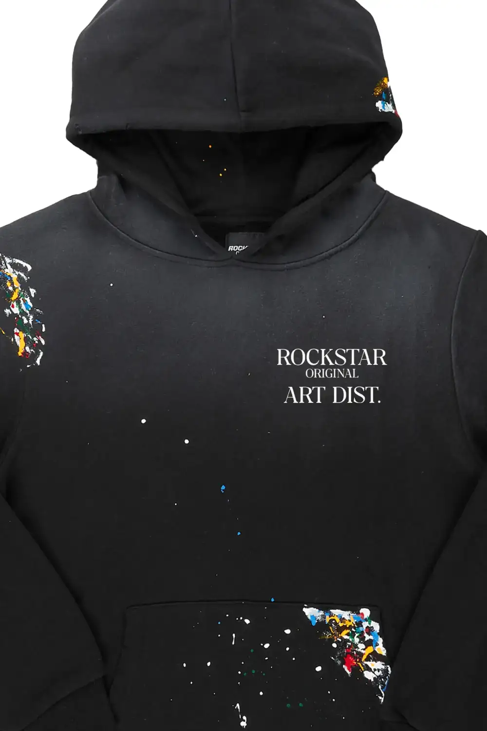 Rockstar Art Dist. Black/White Graphic Hoodie