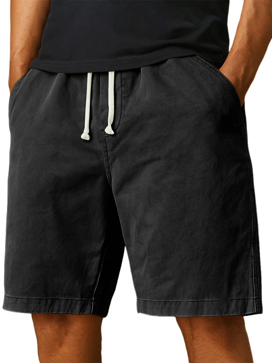 Men's Wear-resistant Pocket Overalls Retro Fashion Casual Shorts