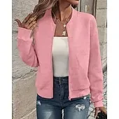 Women's Texture Sweatshirt Waffle Sweatshirt  Pullover Hoodie Sweatshirt Plain Streetwear Casual Long Sleeve Hooded Regular Tops Street Holiday Going out Buttons Black White Pink Wine Fall Winter