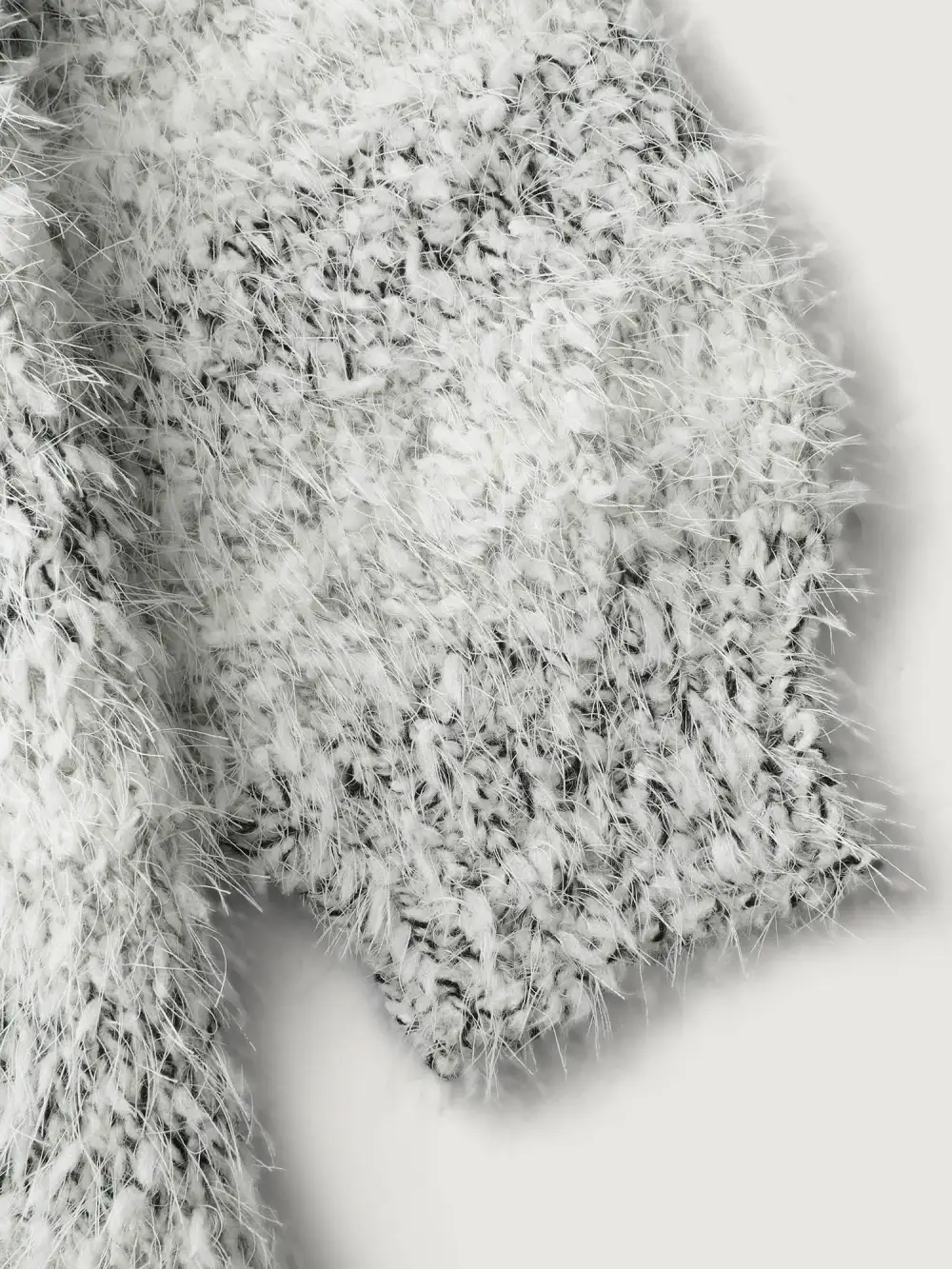 Plush Textured Striped Knit Cardigan