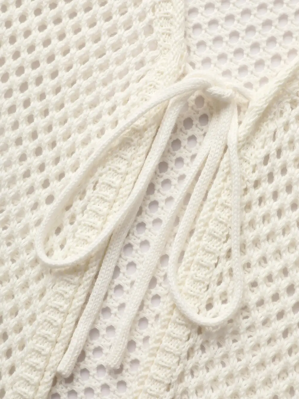 Bowknot Tie Knot Bell Sleeve Cardigan